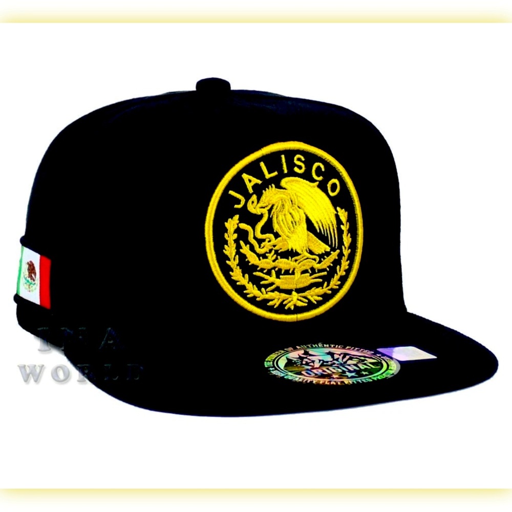 MEXICAN Hat MEXICO Federal Logo State Snapback Baseball Cap- JALISCO/Gold Logo
